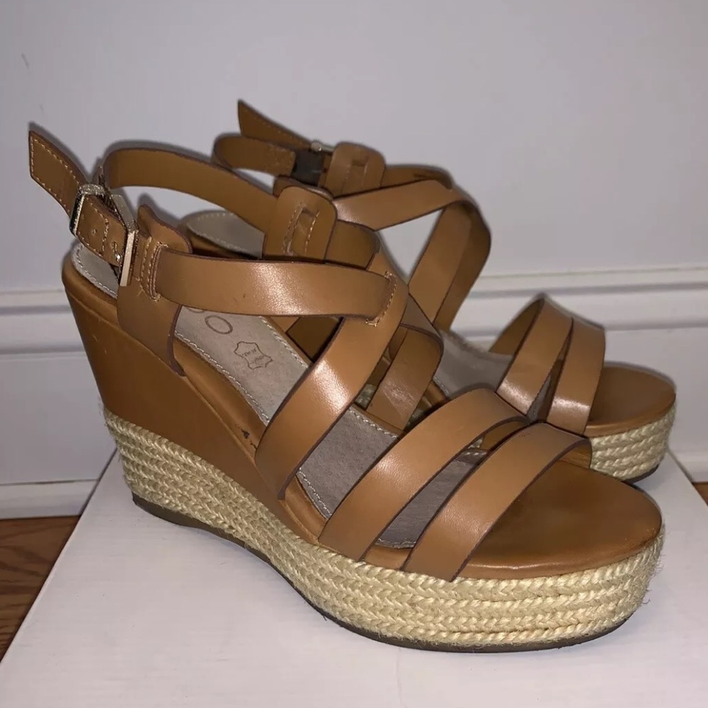 Aldo Frignani Platform Sandals Nude Brown … - Picture 2 of 8